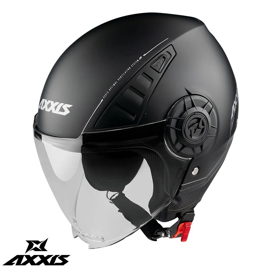 CASTI MOTO - Casca Axxis model Metro S A1 negru mat (open face) - omologare noua ECE 22.06 - tip viziera: MT-V-26B