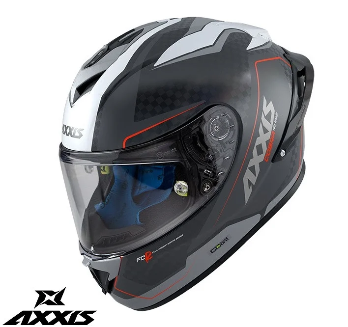 CASTI INTEGRALE - Casca integrala Axxis model Cobra Rage A2 gri lucios carbon - 100% carbon