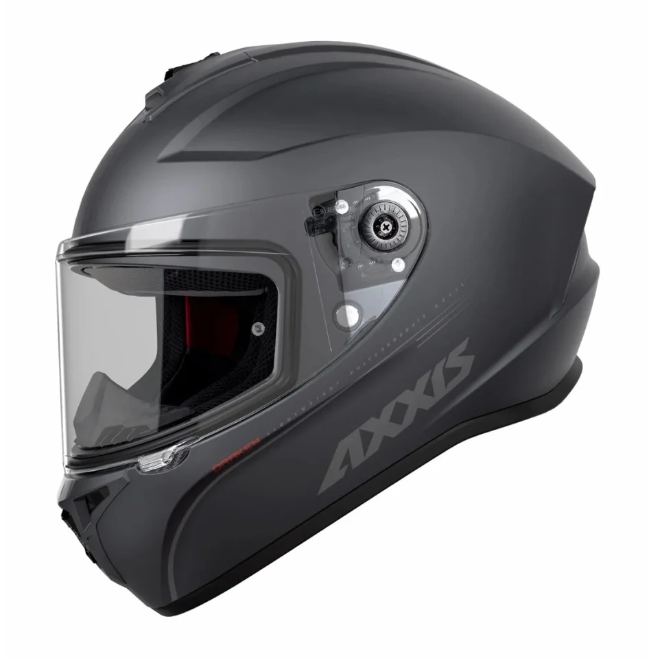 CASTI MOTO - Casca integrala Axxis model Draken S V.2 A12 titanium mat - tip viziera: MT-V-18C