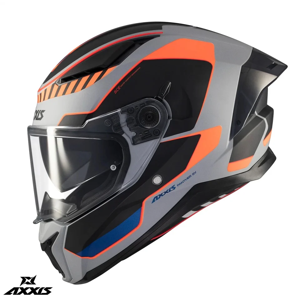 AXXIS - Casca integrala Axxis Panther SV Gale C4 portocaliu mat (ochelari soare integrati) - tip viziera: MT-V-31B - DKS429
