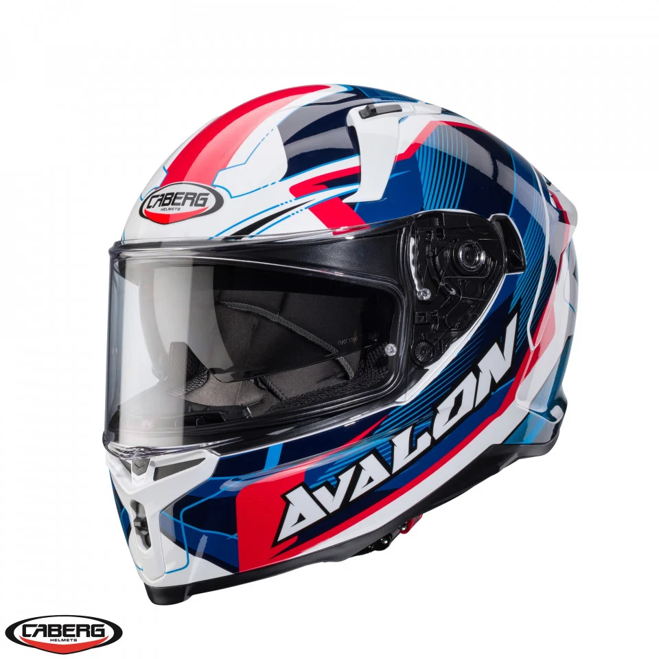 CABERG - Casca integrala Caberg model Avalon X SV Optic D6 alb/albastru/rosu lucios Pinlock ready