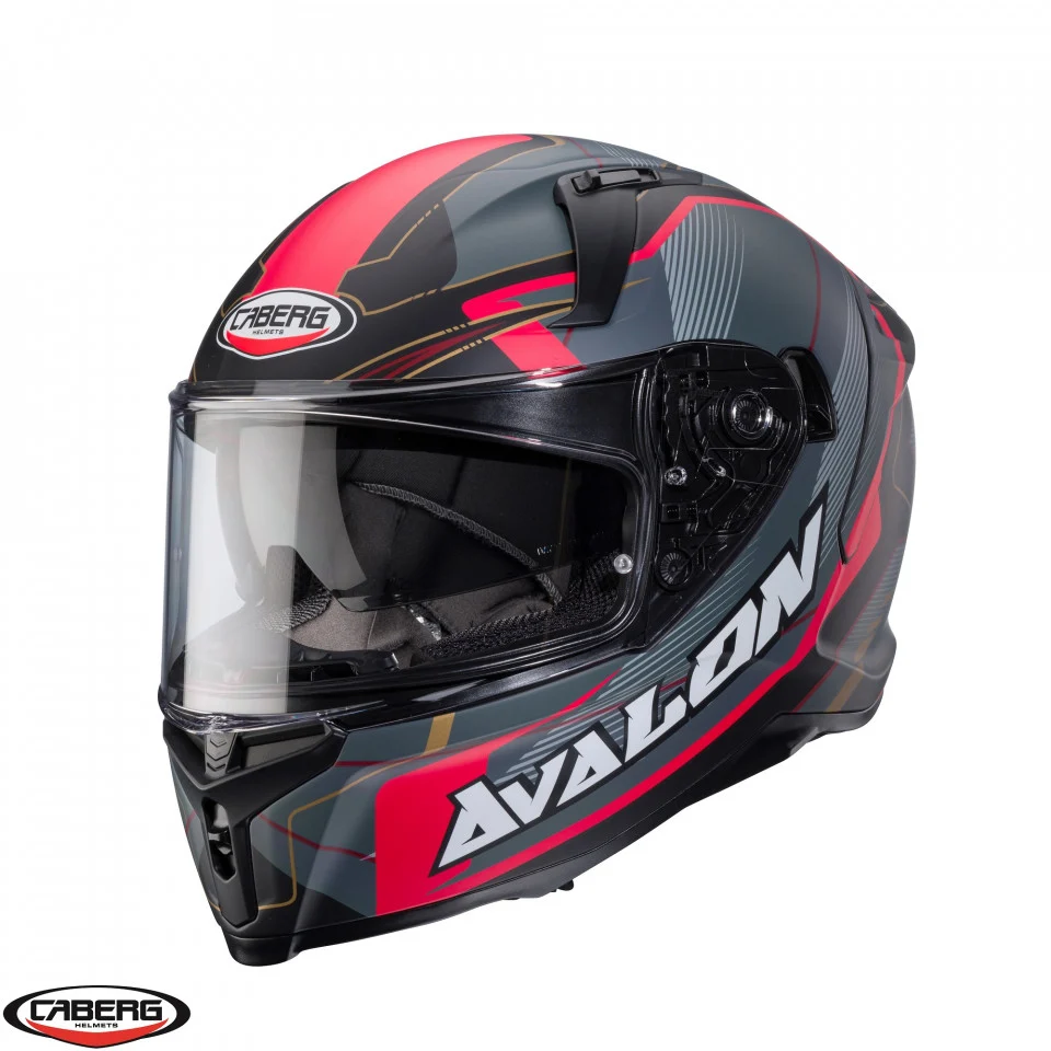 CABERG - Casca integrala Caberg model Avalon X SV Optic L7 negru/gri/rosu mat Pinlock ready