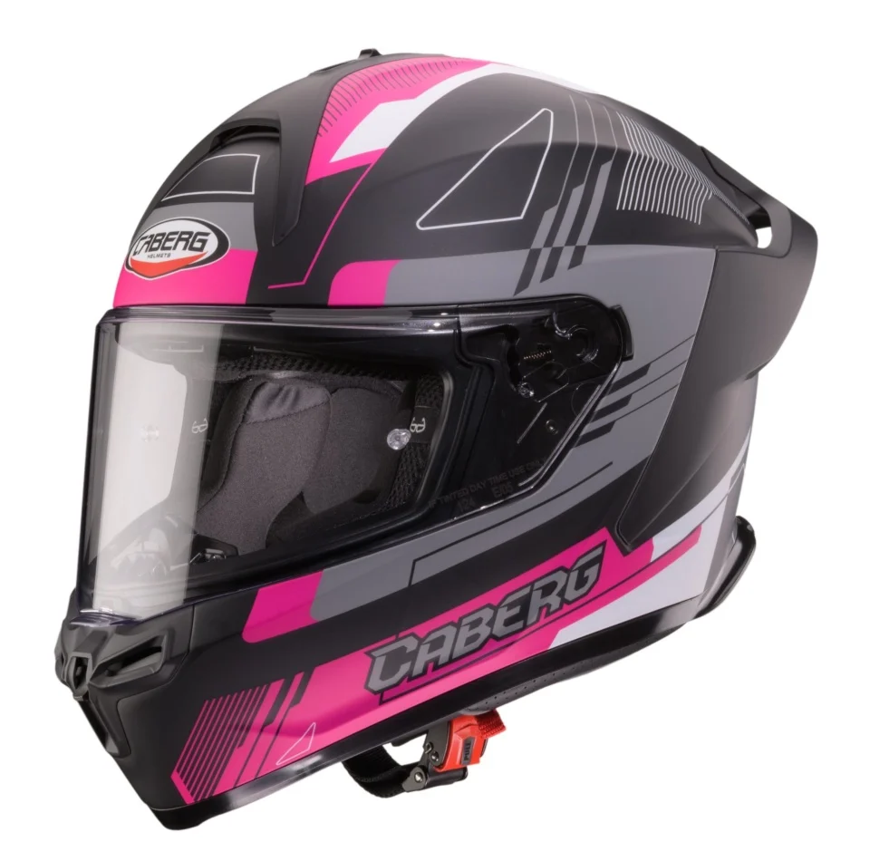CABERG - Casca integrala Caberg model Roxter Colt S2 negru/fuchsia (roz)/gri mat Pinlock ready
