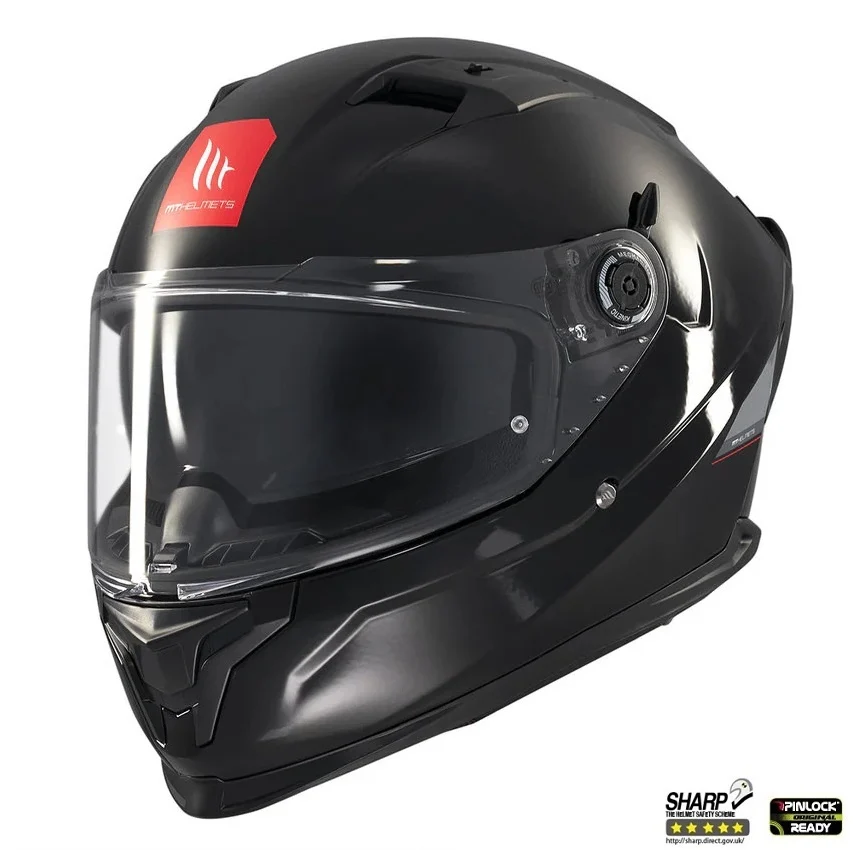 MT Helmets - Casca integrala MT Braker SV A1 negru lucios (ochelari soare integrati)