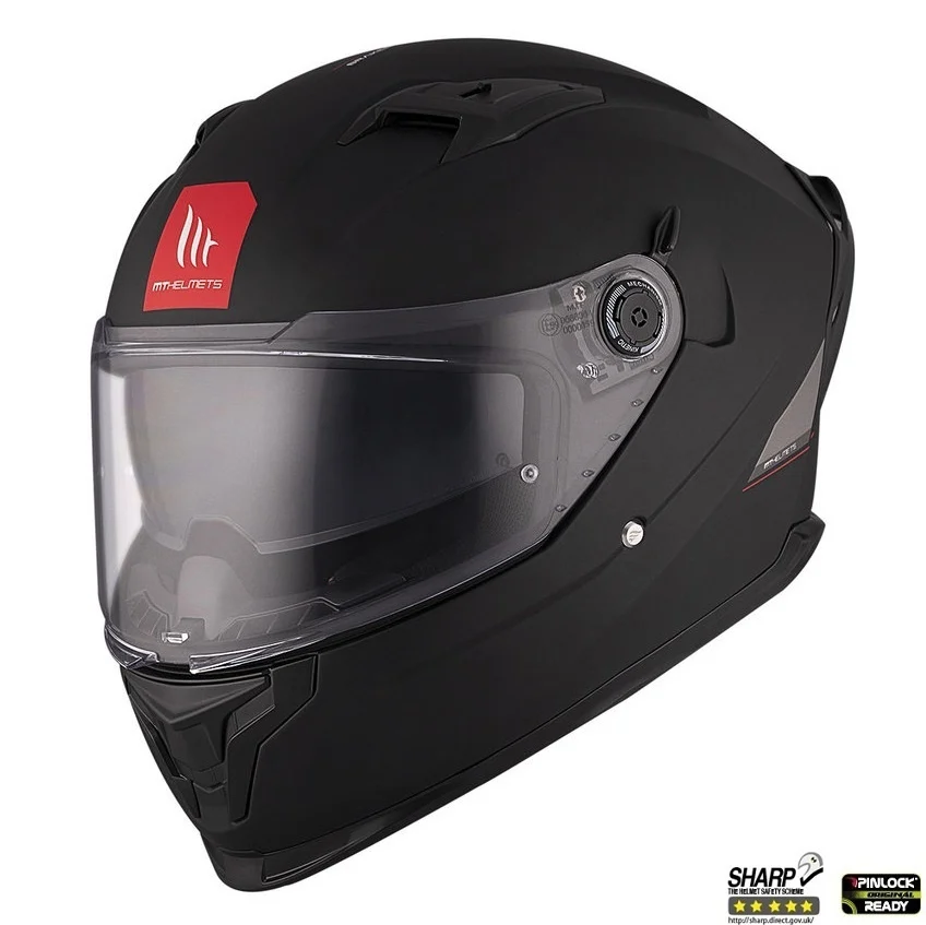 MT Helmets - Casca integrala MT Braker SV A1 negru mat (ochelari soare integrati)