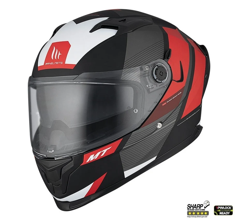 MT Helmets - Casca integrala MT Braker SV Chento B5 rosu mat (ochelari soare integrati)