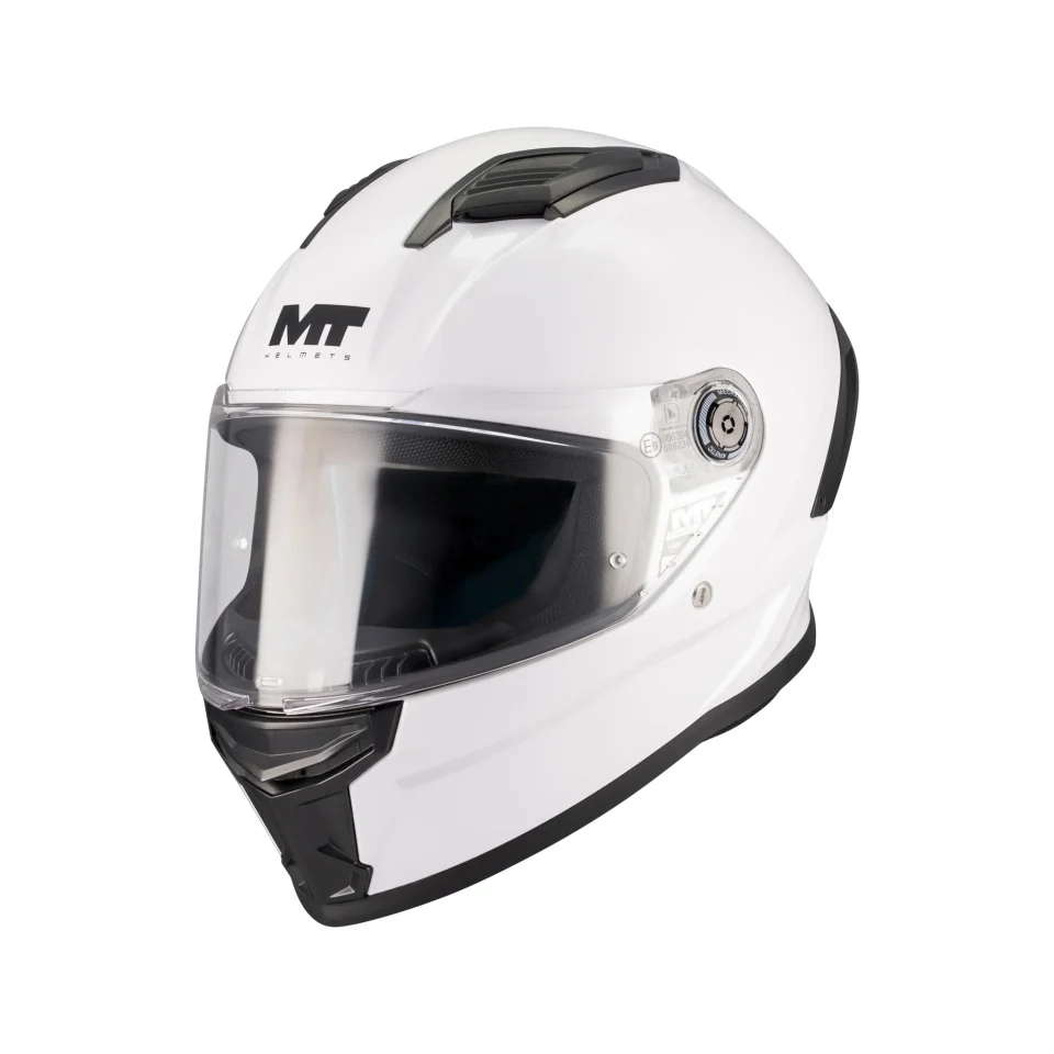 MT Helmets - Casca integrala MT Stinger 2 Kids Pure A0 alb lucios - tip viziera: MT-V-28B - casca de copii