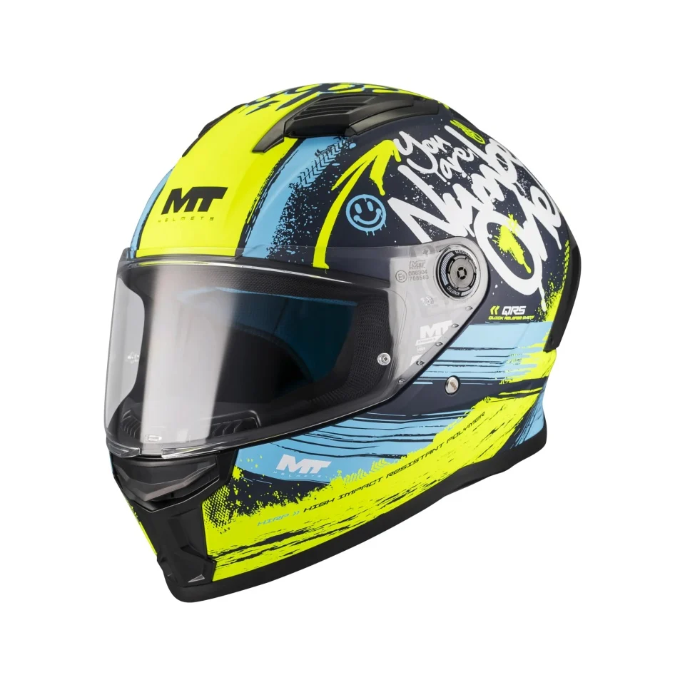 CASTI MOTO - Casca integrala MT Stinger 2 Rocket C3 galben mat - tip viziera: MT-V-28B – punctaj maxim SHARP Test – 5 stele