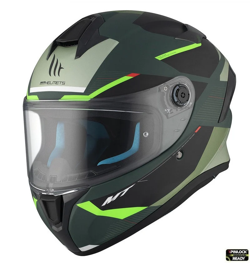 MT Helmets - Casca integrala MT Targo S Kay C6 verde mat - omologare noua ECE 22.06 - tip viziera: MT-V-14B