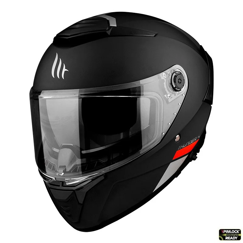 MT Helmets - Casca integrala MT Thunder 4 SV A1 negru mat (ochelari soare integrati) - tip viziera MT-V-28B