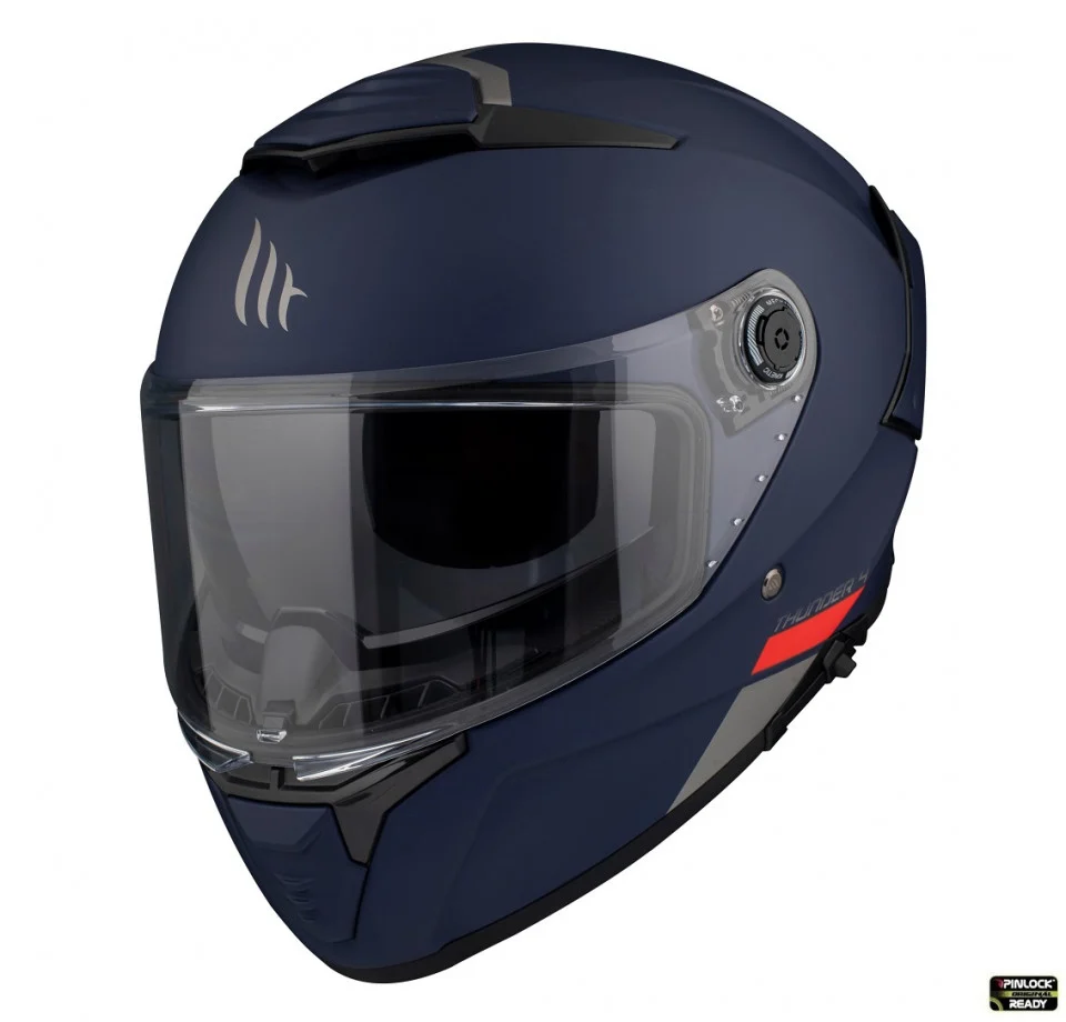 MT Helmets - Casca integrala MT Thunder 4 SV A7 albastru mat (ochelari soare integrati) - tip viziera MT-V-28B