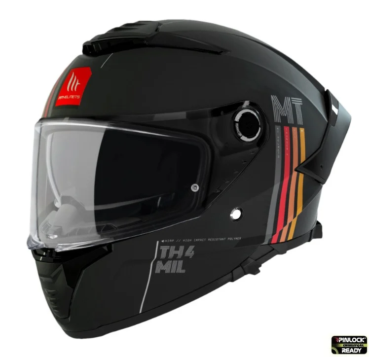 MT Helmets - Casca integrala MT Thunder 4 SV MIL A11 negru mat (ochelari soare integrati) - tip viziera MT-V-28B
