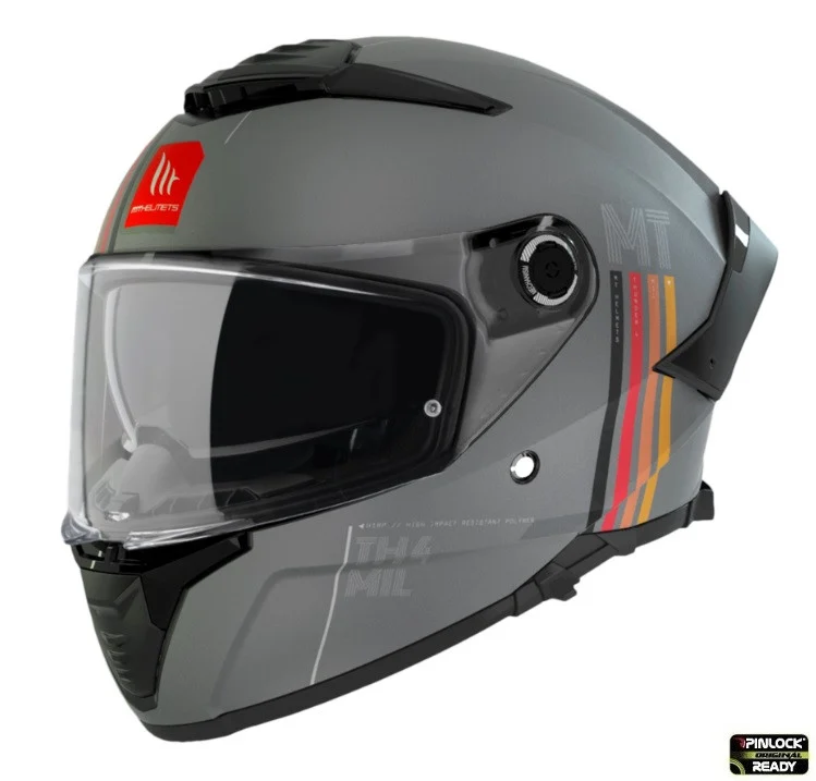 MT Helmets - Casca integrala MT Thunder 4 SV MIL C2 gri mat (ochelari soare integrati) - tip viziera MT-V-28B