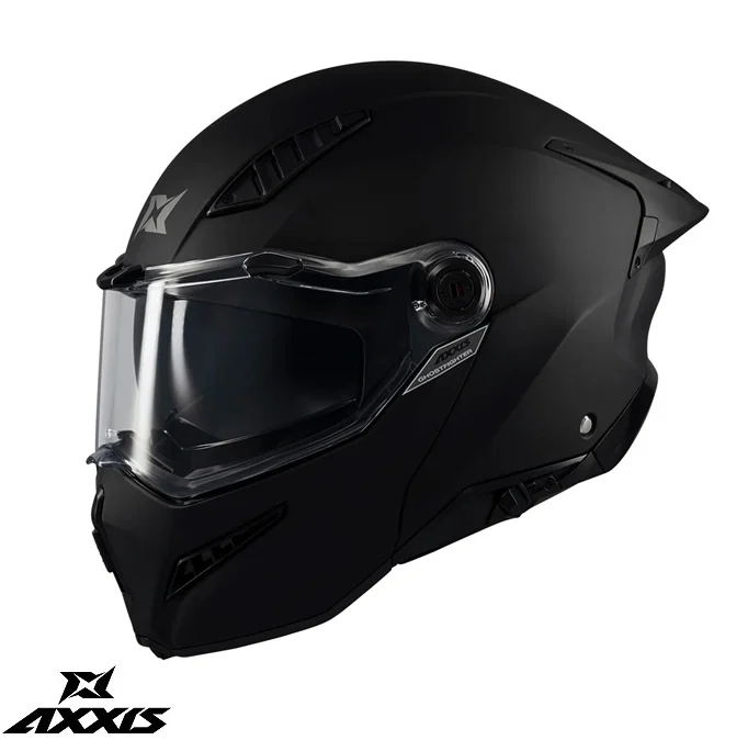 CASTI MOTO FLIP-UP/Modulabile - Casca modulabila (flip-up) Axxis GhostFighter SV A1 negru mat (ochelari soare integrati) – tip viziera: MT-V-36