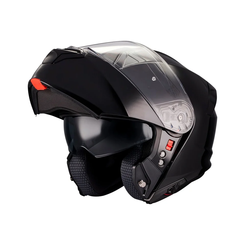 CASTI MOTO FLIP-UP/Modulabile - Casca modulabila MT Genesis SV Pure A1 negru lucios Pinlock ready - omologare noua ECE 22.06 - tip viziera: MT-V-25
