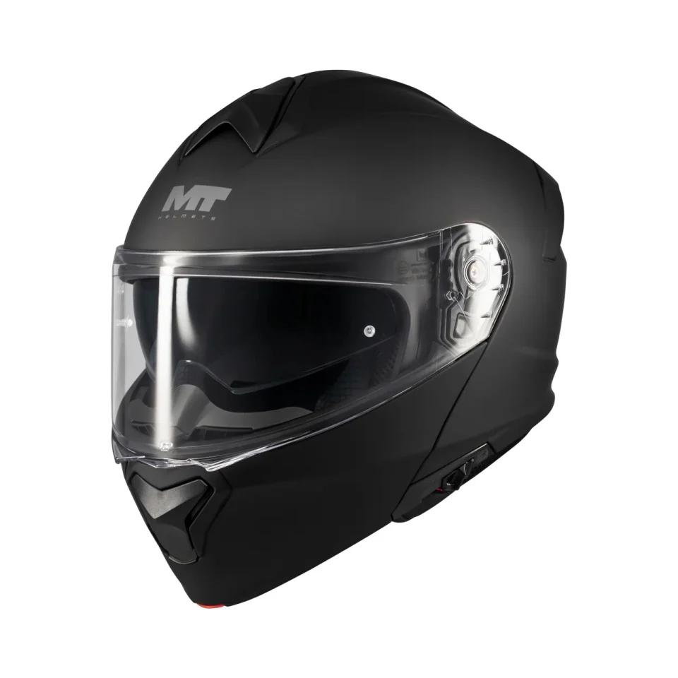 CASTI MOTO FLIP-UP/Modulabile - Casca modulabila MT Genesis SV Pure A1 negru mat Pinlock ready - omologare noua ECE 22.06 - tip viziera: MT-V-25