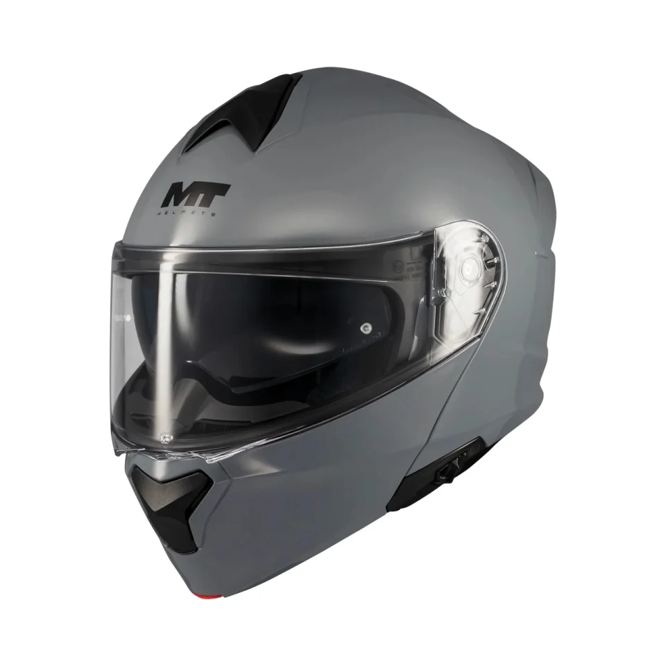 CASTI MOTO FLIP-UP/Modulabile - Casca modulabila MT Genesis SV Pure A12 gri lucios Pinlock ready - omologare noua ECE 22.06 - tip viziera: MT-V-25