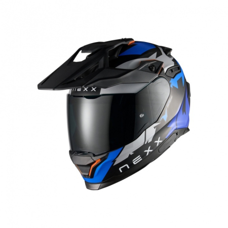 ECHIPAMENTE - Casca moto NEXX Y.TRAVL Primal Blue Neon (pinlock inclus + viziera cadou)