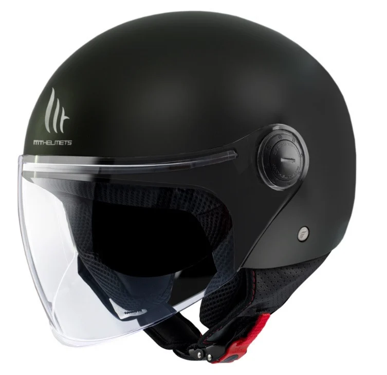 CASTI MOTO - Casca open face motociclete MT Street S A1 negru lucios - omologare noua ECE 22.06