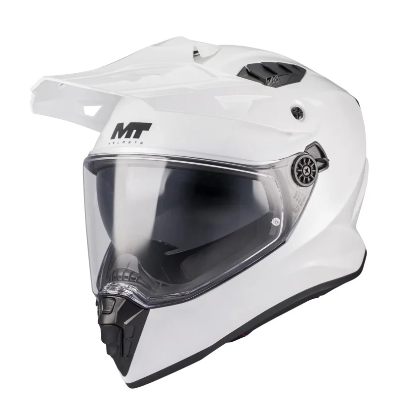 CASTI OFF ROAD/TOURING/ADVENTURE - Casca touring/adventure MT model Track SV Pure A0 alb lucios – tip viziera: HS 12