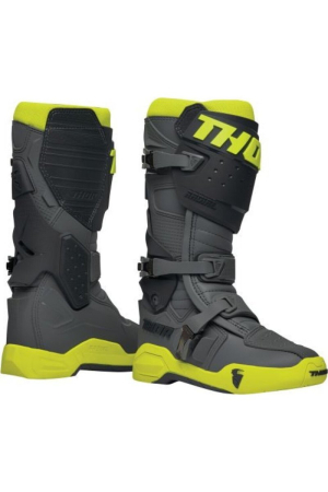 GHETE MOTO - Cizme Thor Radial MX Gray/Fluo Yellow
