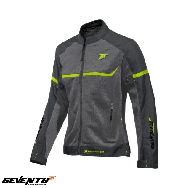 GECI MOTO  (dama) - Geaca (jacheta) femei Racing vara Seventy model SD-JR30.2 Mojave culoare: gri/galben fluor