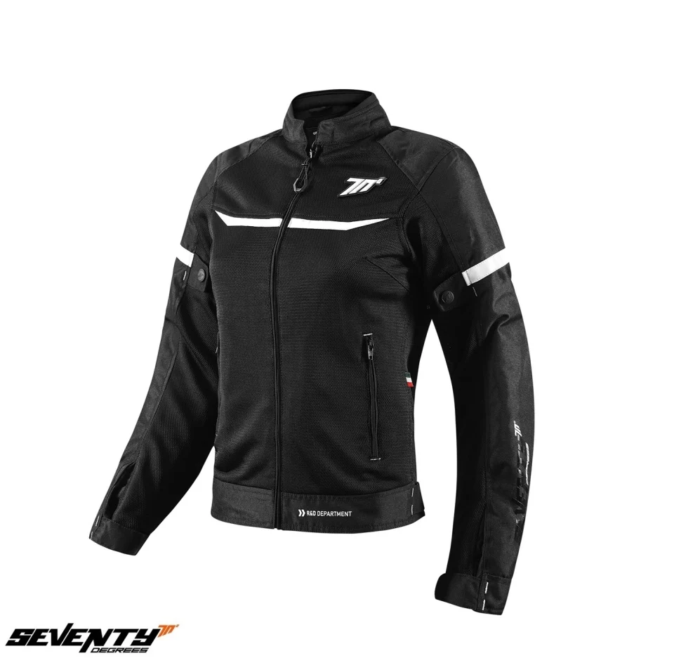 GECI MOTO  (dama) - Geaca (jacheta) femei Racing vara Seventy model SD-JR30.2 Mojave culoare: negru/alb