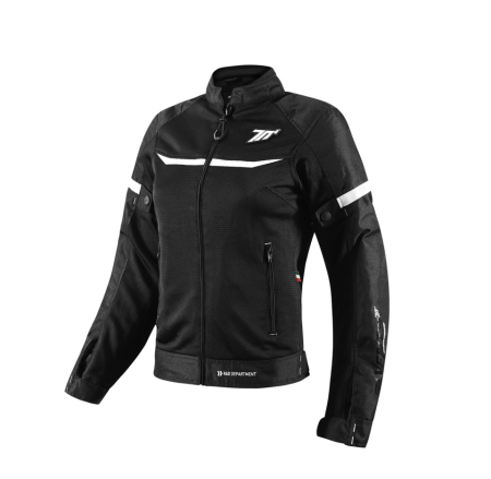 GECI MOTO  (dama) - Geaca (jacheta) femei Racing vara Seventy model SD-JR30.2 Mojave culoare: negru/alb