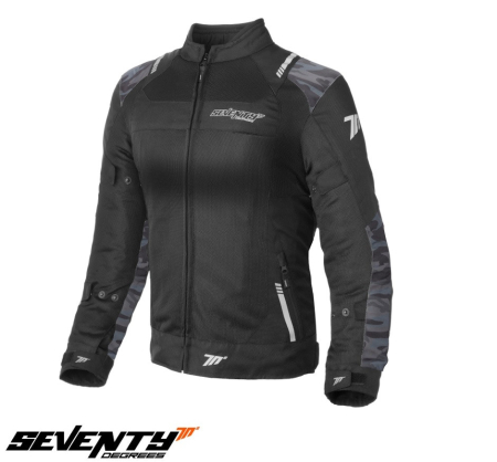 GECI MOTO  (dama) - Geaca (jacheta) femei Racing vara Seventy model SD-JR54 culoare: negru/camuflaj