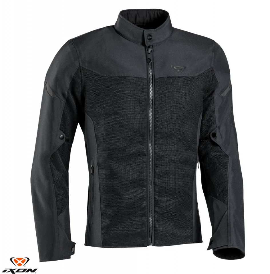 GECI MOTO  (barbati) - Geaca (jacheta) motociclete barbati Racing/Roadster Ixon vara model Fresh MS culoare: negru