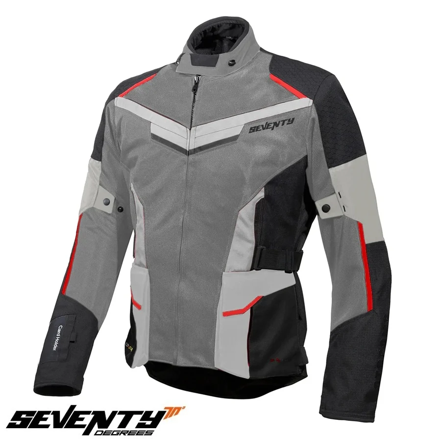 GECI MOTO  (barbati) - Geaca (jacheta) motociclete barbati Touring Seventy vara model SD-JT70 Atacama culoare: negru/gri/rosu