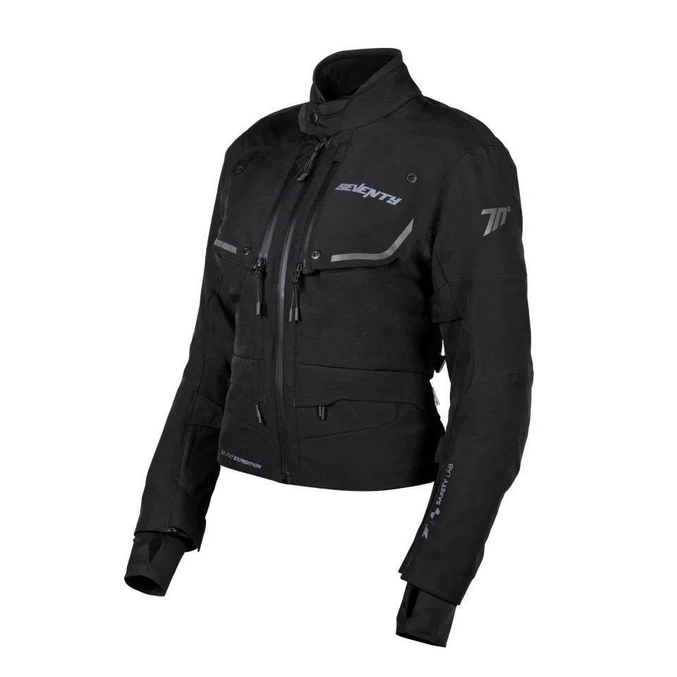 GECI MOTO  (dama) - Geaca (jacheta) motociclete femei Touring/Adventure Seventy All season model SD-JT47 Expedition culoare: negru - concept modular (geaca laminata; waterproof si pe exterior)