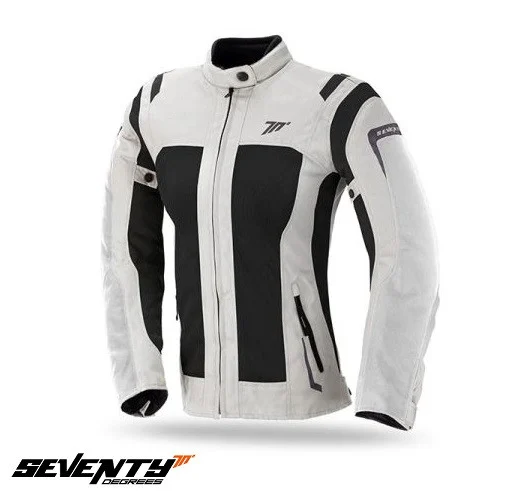 GECI MOTO  (dama) - Geaca (jacheta) motociclete femei Touring Seventy vara model SD-JT46 culoare: alb ice/negru