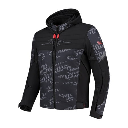 ECHIPAMENTE - Geaca moto Rusty Stitches Liam Black/Grey/Red - membrana HUMAX®