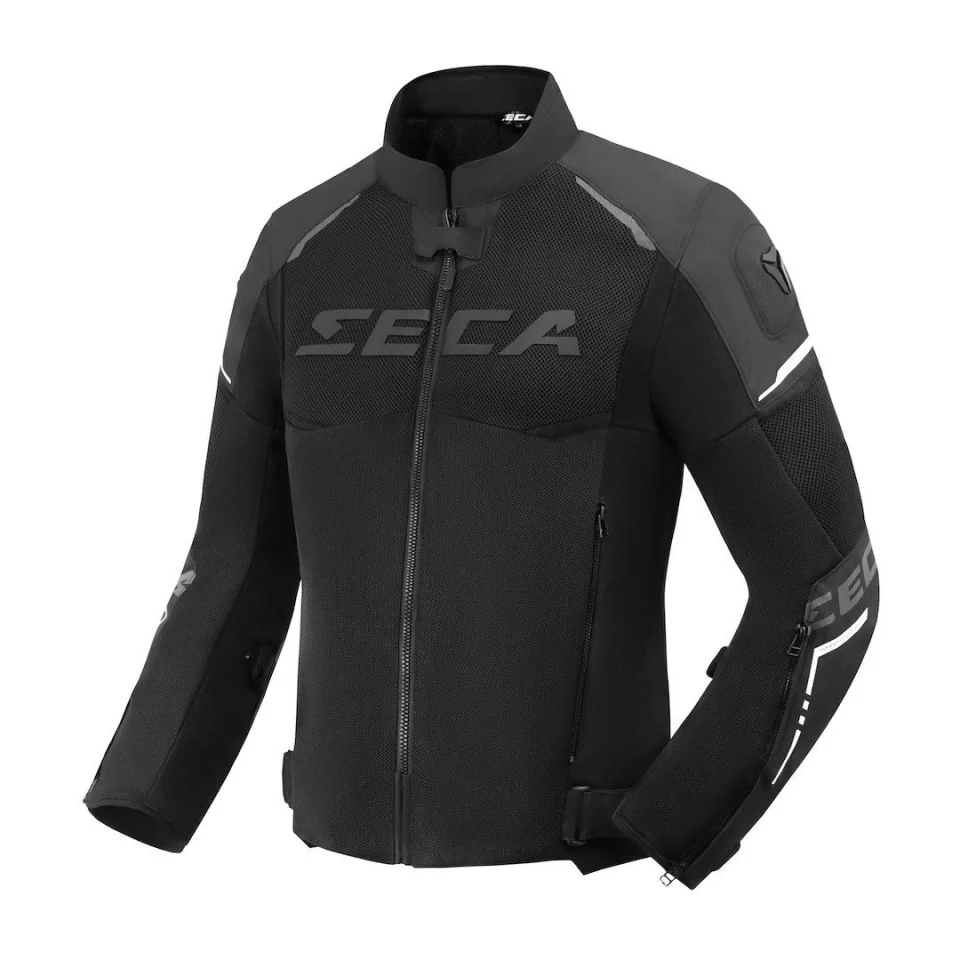 GECI MOTO TEXTIL (barbati) - Geaca moto SECA Airflow III negru (protectie spate inclusa - Level 2)