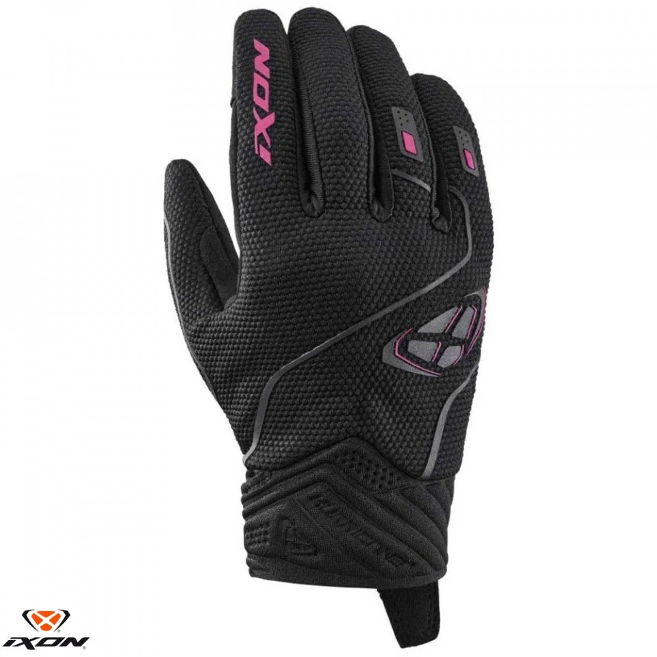 MANUSI MOTO - Manusi femei Roadster vara Ixon model Hurricane 2 LS culoare: negru/fuchsia (roz) - degete tactile