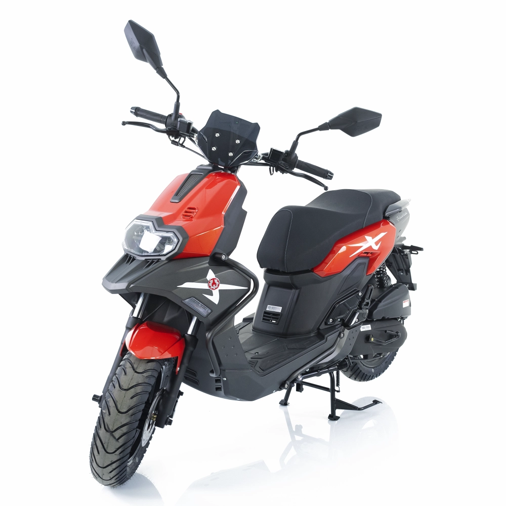 SCUTERE - Scuter benzina 49cc Rotakt Adventure rosu-gri, 2.2kW, Euro 5, viteză maximă 45km/h