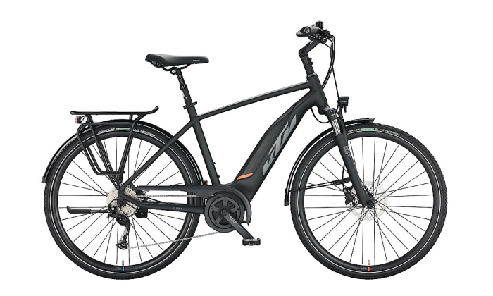 Bicicleta KTM MACINA FUN A510 BLACK MATT (GREY+ORANGE) SH ALIVIO 9 + BOSCH UC-A+5P2 [2]