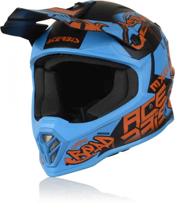CASCA ACERBIS STEEL JUNIOR GRAFITTI ALBASTRU [1]