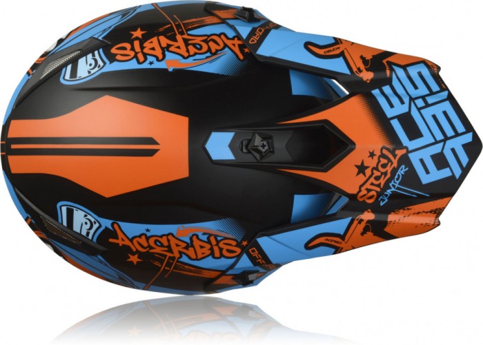 CASCA ACERBIS STEEL JUNIOR GRAFITTI ALBASTRU [2]