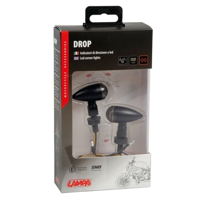 LAMPA - DROP, semnalizatoare [LED] - negru [metalice] [1]