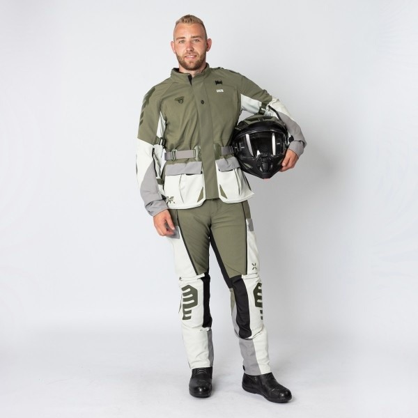 Pantaloni Venture-STX 1.0 laminate trousers olive-light grey [6]