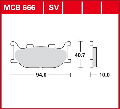 Placute frana fata TRW YAMAHA [1]
