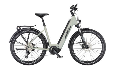 MTB Hardtail - Bicicleta KTM MACINA AERA 571 LFC DEW SILVER MATT SH DEORE 10 LG +BOSCH PT-CX5I4