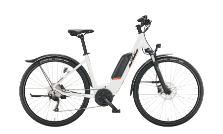 Off-Road/Ybrid - Bicicleta KTM MACINA CROSS STREET P510 WHITE SH ALTUS 9 + BOSCH SI-P5P2
