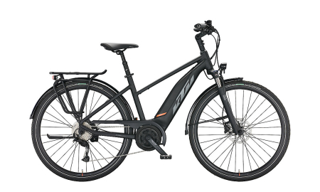 Off-Road/Trekking - Bicicleta KTM MACINA FUN A510 BLACK MATT (GREY+ORANGE) SH ALIVIO 9 + BOSCH UC-A+5P2