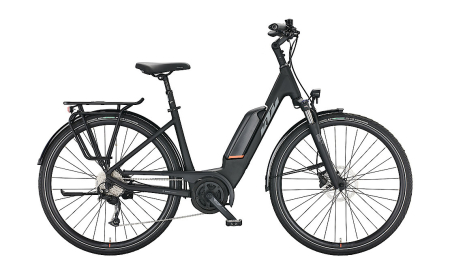 Bicicleta KTM MACINA FUN A510 BLACK MATT (GREY+ORANGE) SH ALIVIO 9 + BOSCH UC-A+5P2 [2]