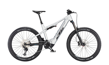 Biciclete electrice - Bicicleta KTM MACINA LYCAN 772 starlight silver (black+blue) SH Deore 11 + BOSCH PT-CX7R4