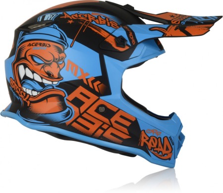 CASCA ACERBIS STEEL JUNIOR GRAFITTI ALBASTRU [4]