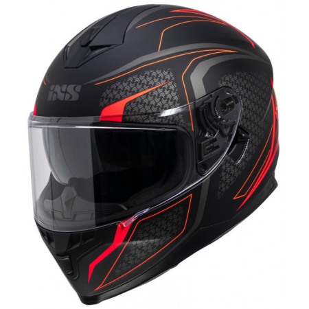Full face - CASCA IXS 1100 NEGRU MAT + ROSU